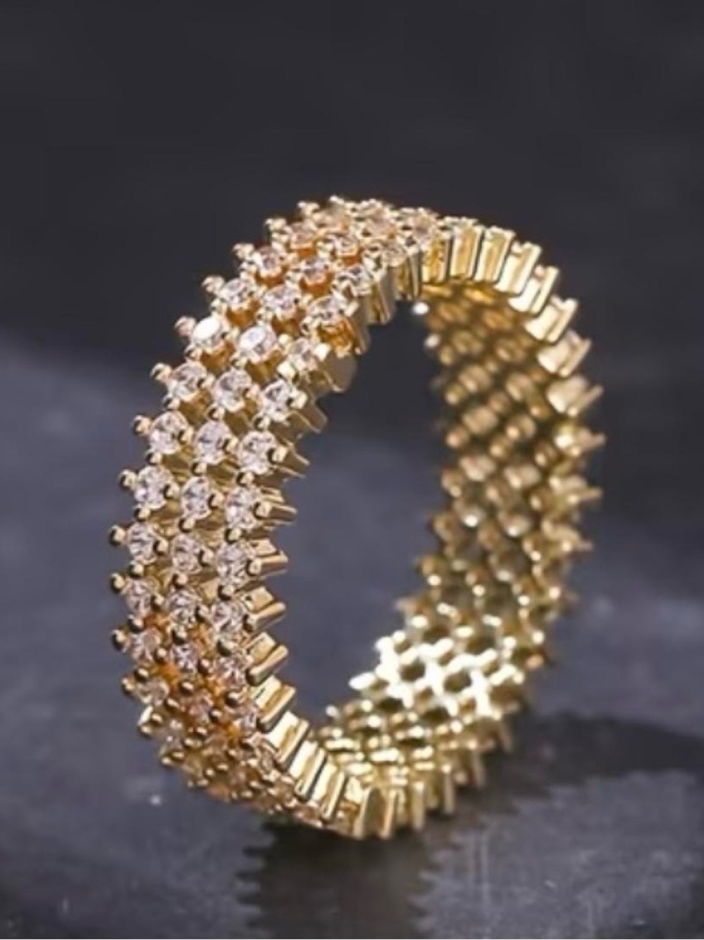 Gold-tone statement ring - Picture 3 of 3